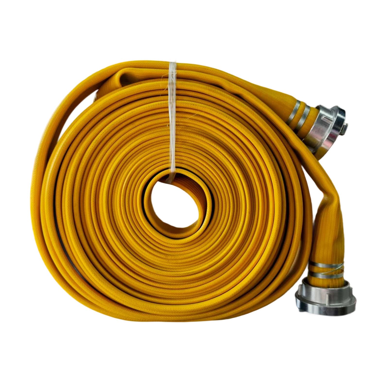 Heavy-Duty Nitrile Rubber Fire Hose (NBR) | Yellow Coated Industrial Fire Pipe