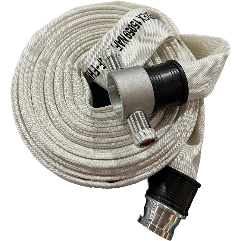 White Single Jacket Polyester Fire Hose (UL Grade)