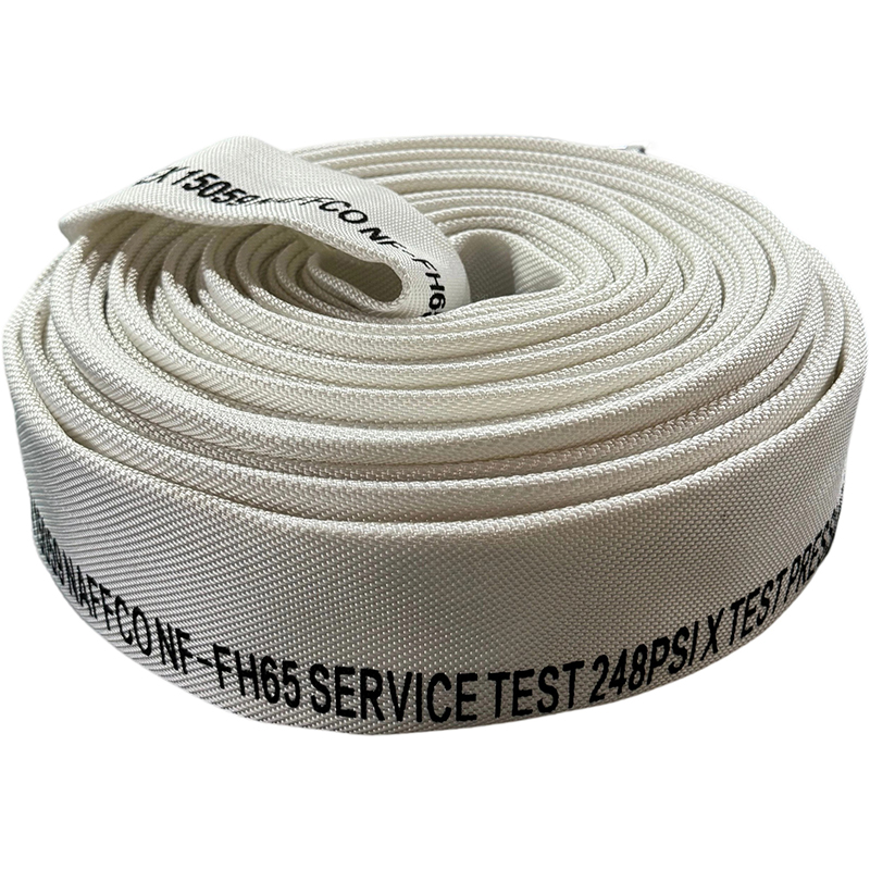 White Single Jacket Polyester Fire Hose (UL Grade)
