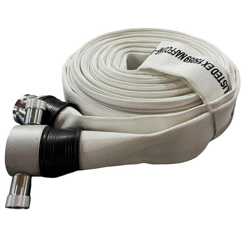 White Single Jacket Polyester Fire Hose (UL Grade)