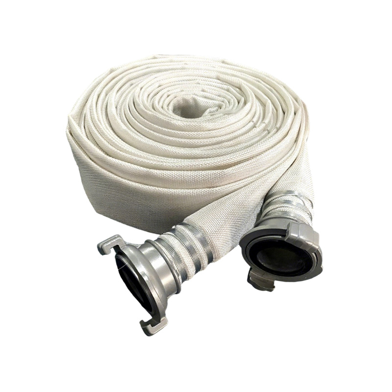 Russian Type Fire Hose with Gost Couplings | White Polyester | Guangmin	